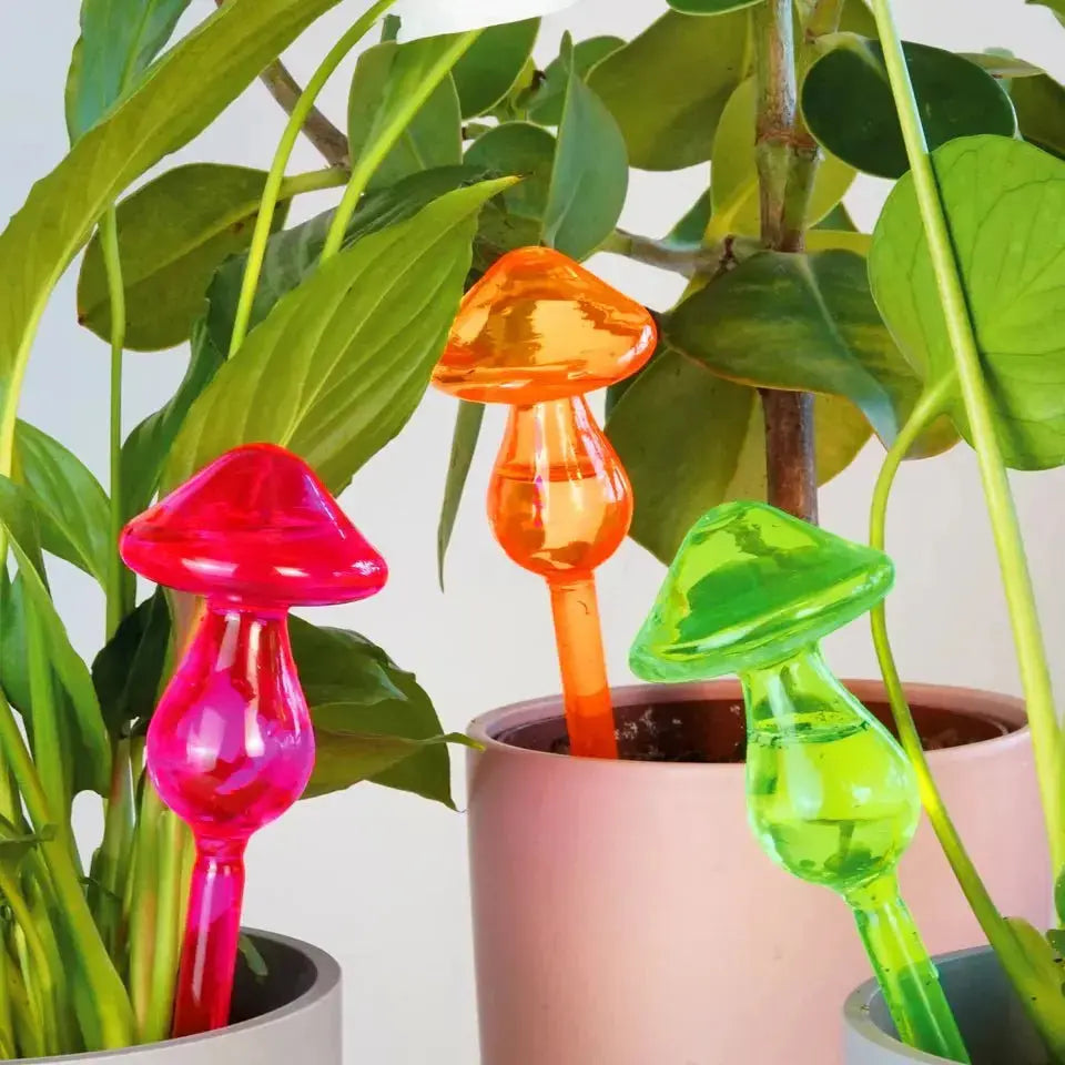 Mini Plant Life Support - Neon Glass Automatic Drip Feeder Bubblegum Stuff Ziya Blue