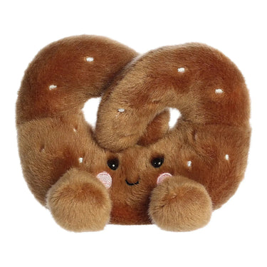Mini Pretzel Plush Toy | Twist Pretzel Palm Pal | 3.5" Aurora Ziya Blue