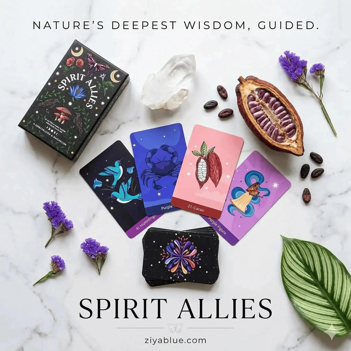 Mini Spirit Allies Oracle | 60-Card Nature Deck | Ziya Blue  Ziya Blue