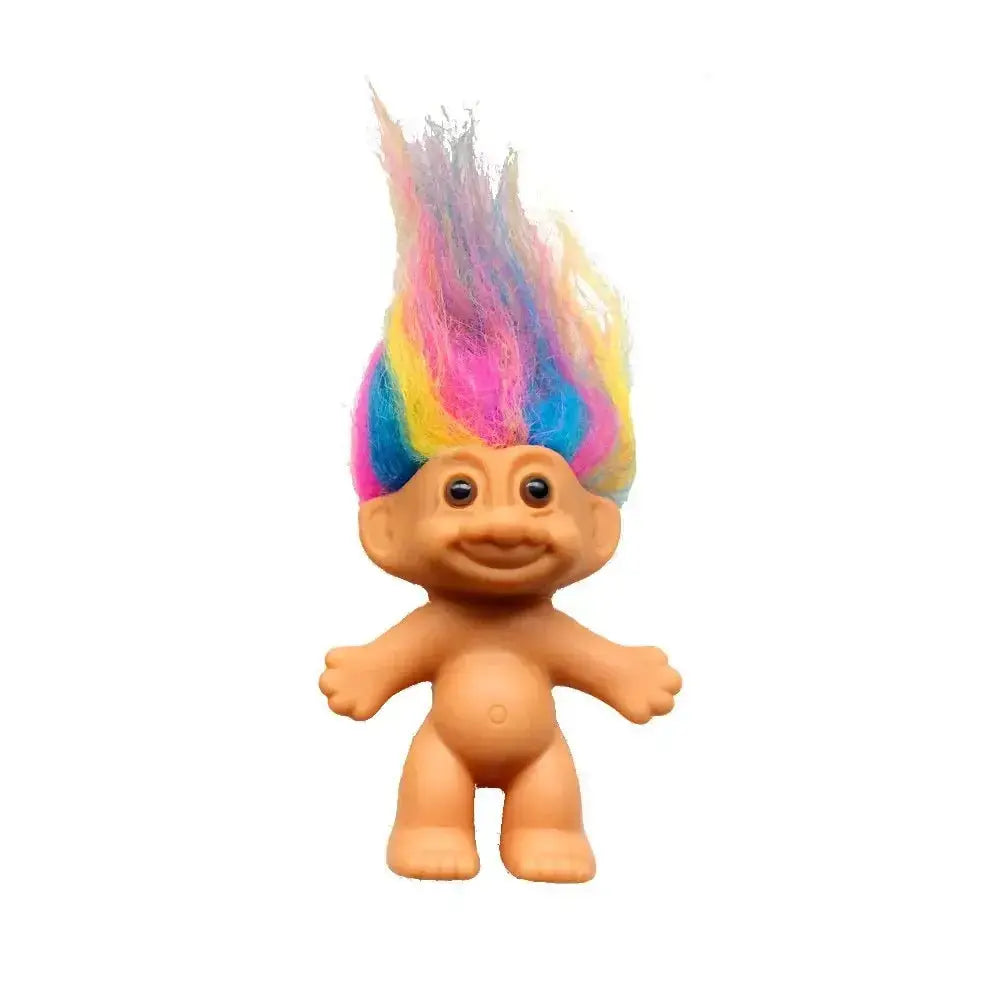 Mini Troll Doll - Pocket-Sized Retro Collectible Ziya Blue Ziya Blue