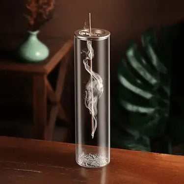 Modern Anti-Ash Glass Incense Burner Ziya Blue Ziya Blue