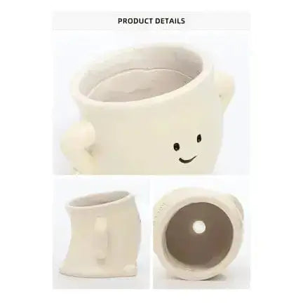 Modern Mini Succulent Pots: Minimalist Polyresin Planters Ziya Blue Ziya Blue