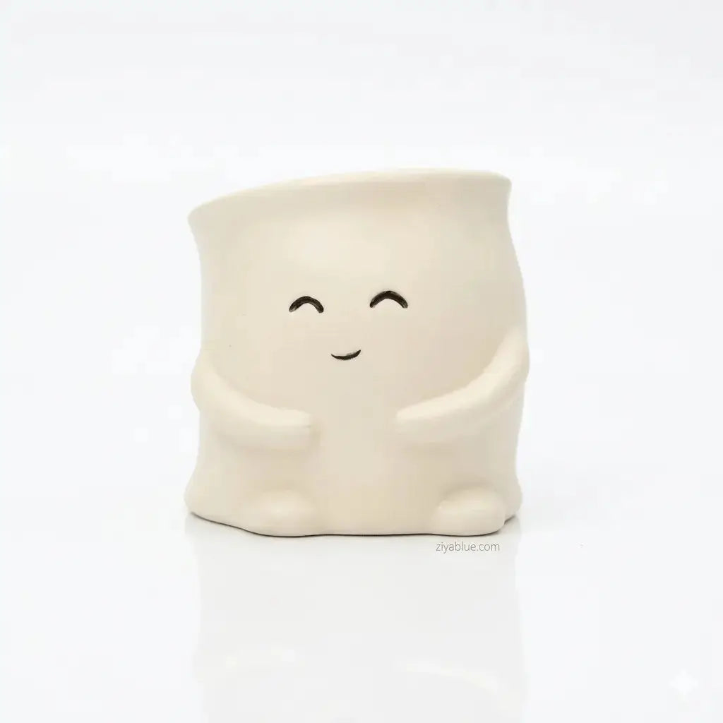Modern Mini Succulent Pots: Minimalist Polyresin Planters Ziya Blue Ziya Blue