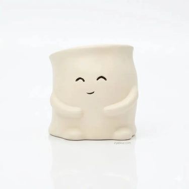 Modern Mini Succulent Pots: Minimalist Polyresin Planters Ziya Blue Ziya Blue