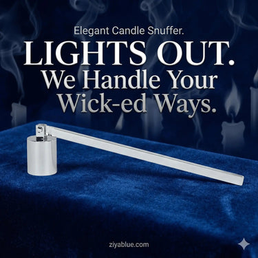 Modern Nickel Candle Snuffer: The 6.5" Flame Tamer Abbott Ziya Blue