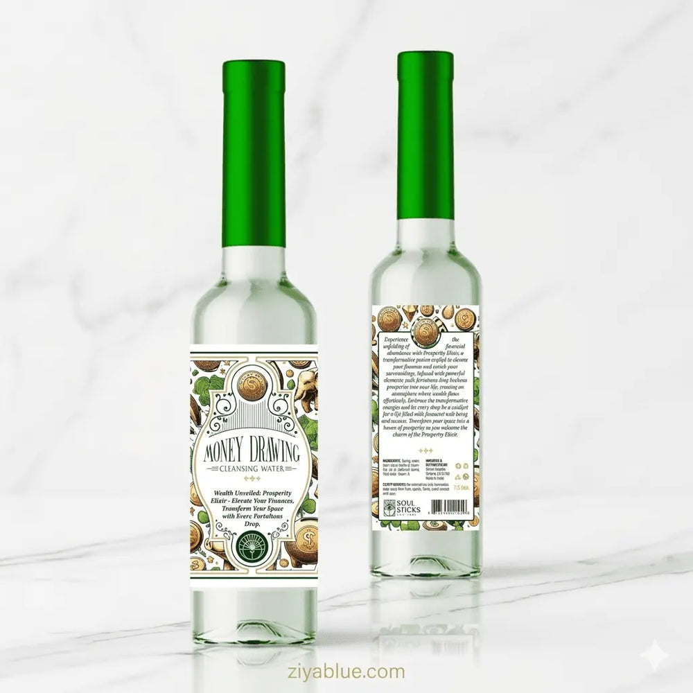Money Drawing Cleansing Water (7.5 oz) Designs by Deekay Inc. Ziya Blue