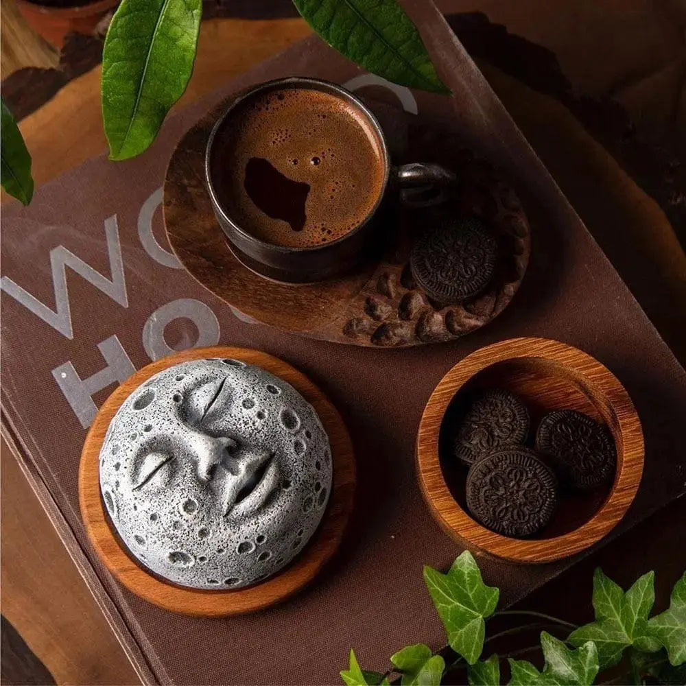 Moon Face Incense Burner: The "Celestial Serenity" Holder 🌙✨ Ziya Blue Ziya Blue