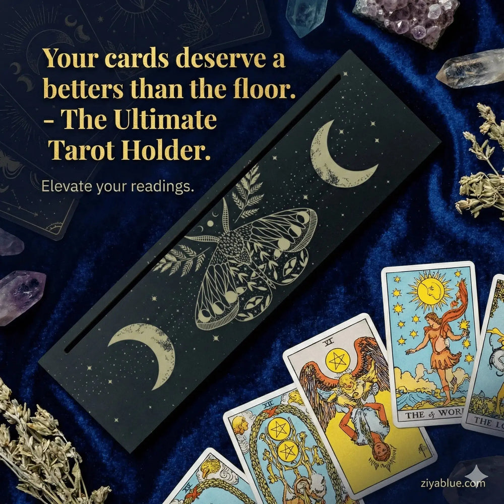 Moon Moth Tarot Card Holder: Celestial Altar Decor 🌙🦋 Ziya Blue Ziya Blue