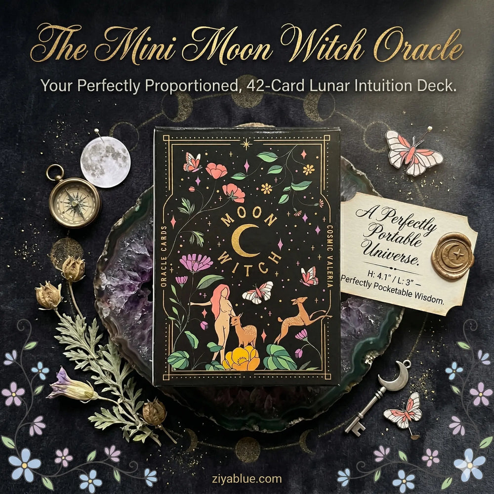 Moon Witch Oracle: 42-Card Lunar Intuition Deck  Ziya Blue