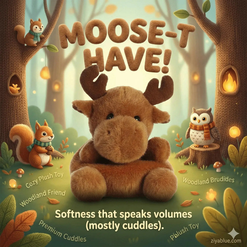 Moose Plush | Palm Pals Cinnamon 5" Weighted Friend Aurora Ziya Blue