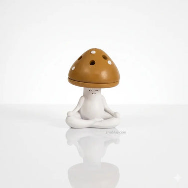 Mushroom Incense Burner | Meditating Zen Sprite | Forest Home Decor  Ziya Blue