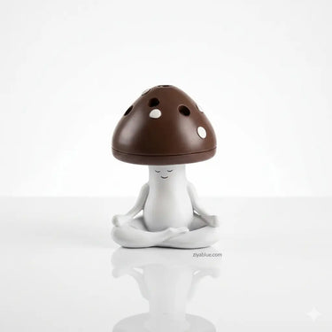Mushroom Incense Burner | Meditating Zen Sprite | Forest Home Decor  Ziya Blue