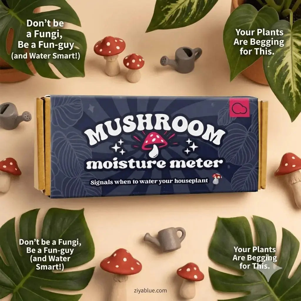Mushroom Moisture Meter🍄🌿 - Plant Care Tool Bubblegum Stuff Ziya Blue
