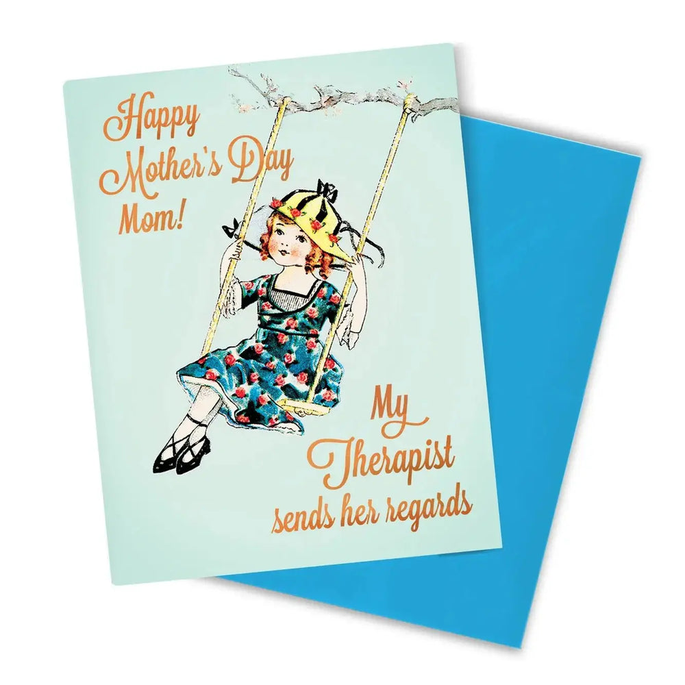 My Therapist Sends Her Regards Card Smitten Kitten Ziya Blue