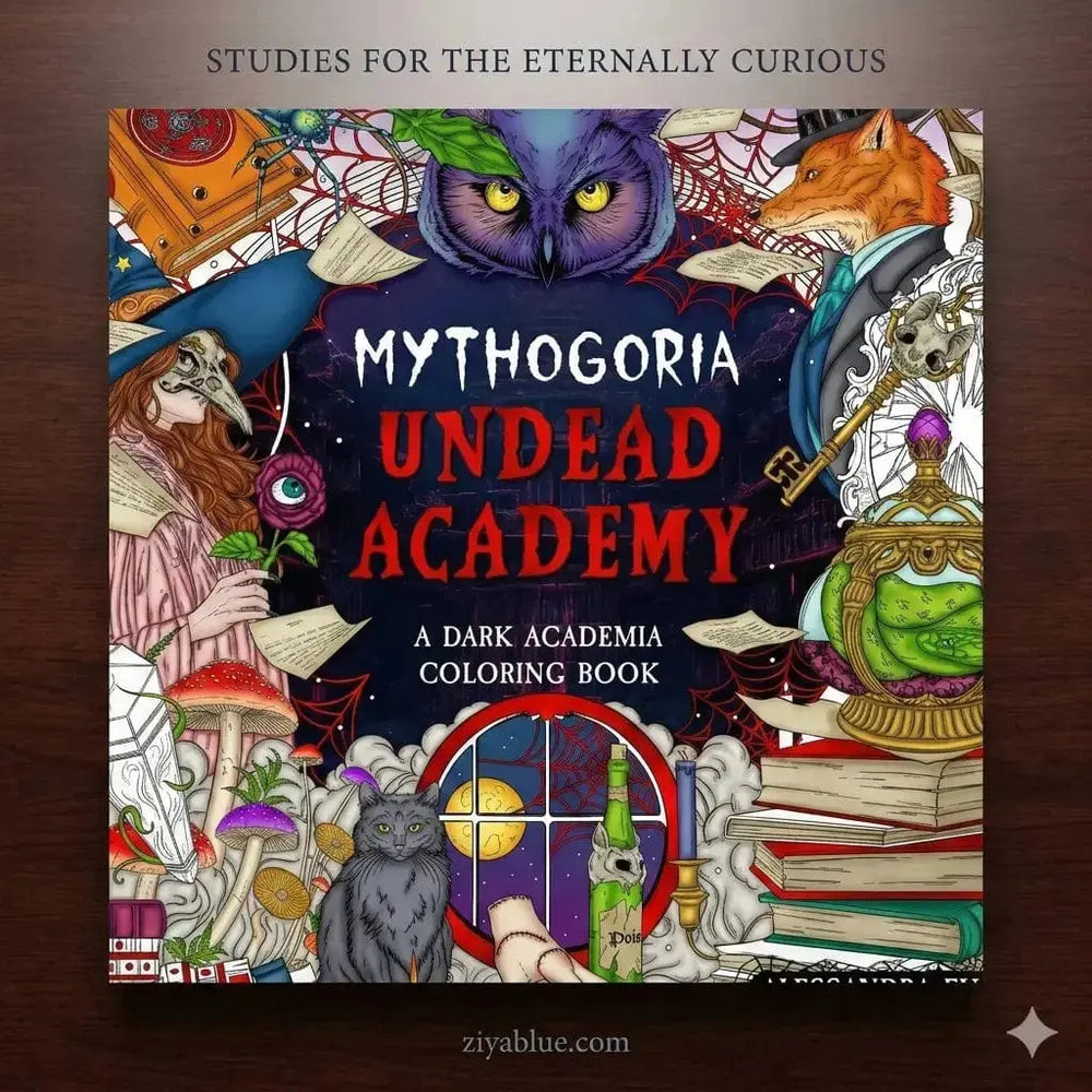 Mythogoria Undead Academy coloring book Book Depot Ziya Blue
