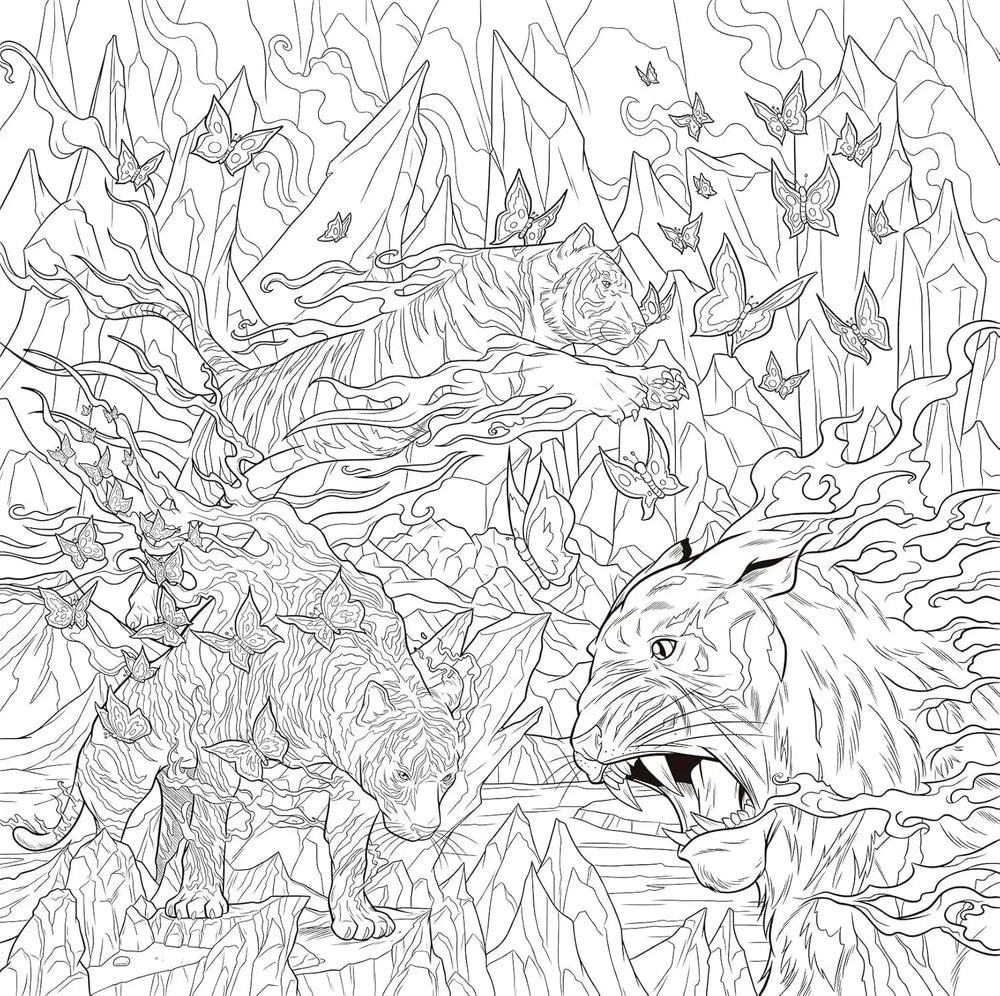 Mythographic Artist's Edition Illusion Coloring Book Book Depot Ziya Blue