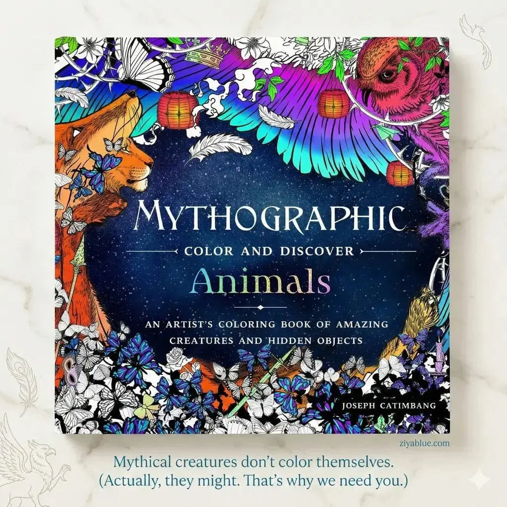 Mythographic Color and Discover: Animals 🦁🌟 Book Depot Ziya Blue