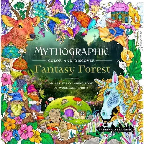 Mythographic Fantasy Forest Color and Discover Book Depot Ziya Blue