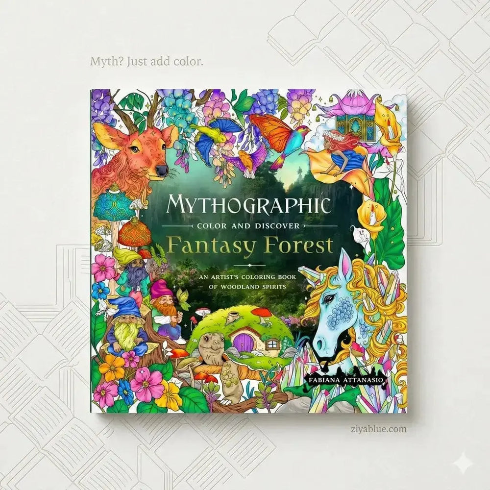 Mythographic Fantasy Forest Color and Discover Book Depot Ziya Blue