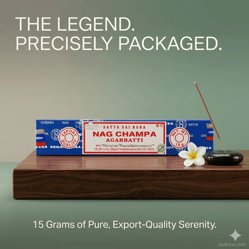 Nag Champa Satya Incense Sticks: Original Blue Box Designs by Deekay Ziya Blue