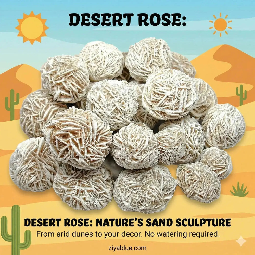 Natural Desert Rose Tumbled Stone | Grounding & Clarity Crystal Designs by Deekay Inc. Ziya Blue