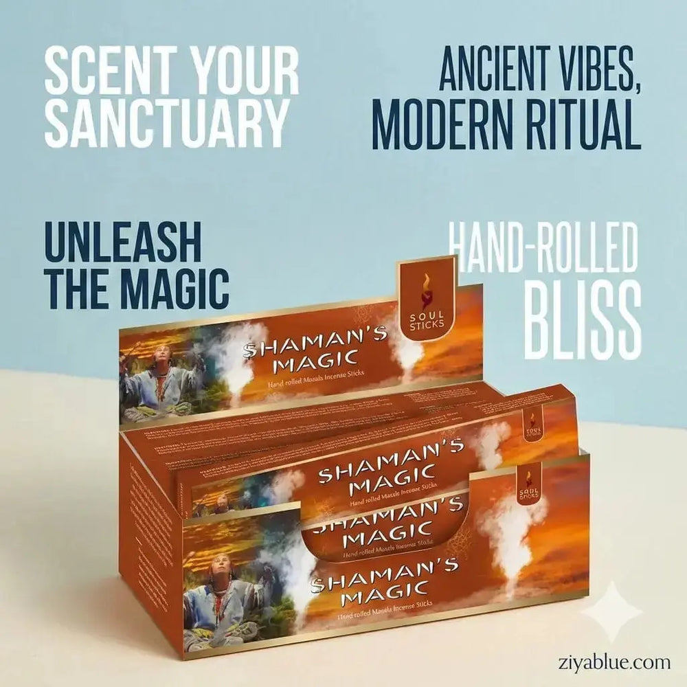 Natural Masala Incense | Soul Sticks "Shaman's Magic" 15g Ziya Blue Ziya Blue