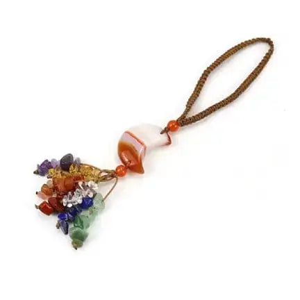 Natural Stone Moon Keychain Pendant 🌙 Ziya Blue Ziya Blue