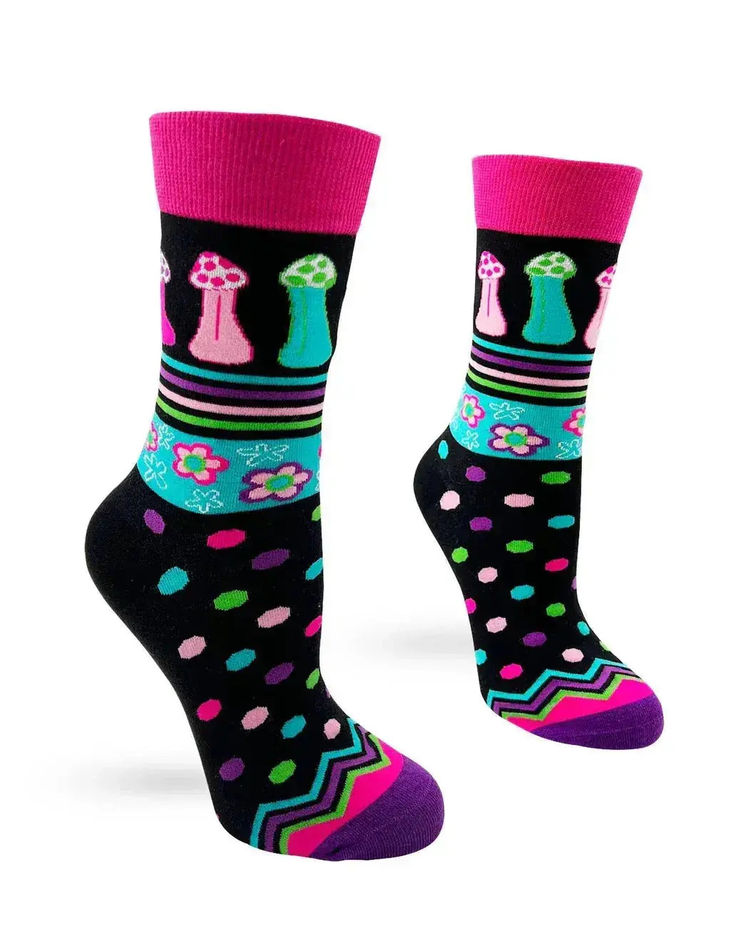 Naughty Womens Socks: Explicit "Read This" Crew Fabdaz Ziya Blue
