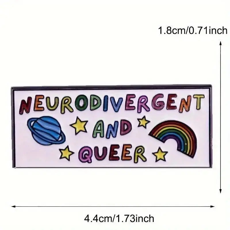 Neurodivergent and Queer Pin | Intersectionality Badge Ziya Blue Ziya Blue