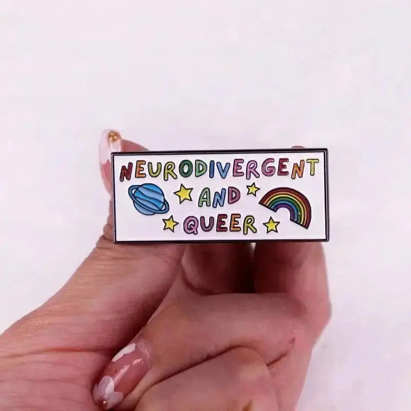 Neurodivergent and Queer Pin | Intersectionality Badge Ziya Blue Ziya Blue
