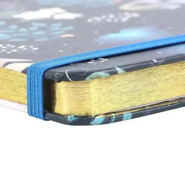 Night Flight Owl Journal | A5 Gold Foil Mystical Notebook Something Different Ziya Blue