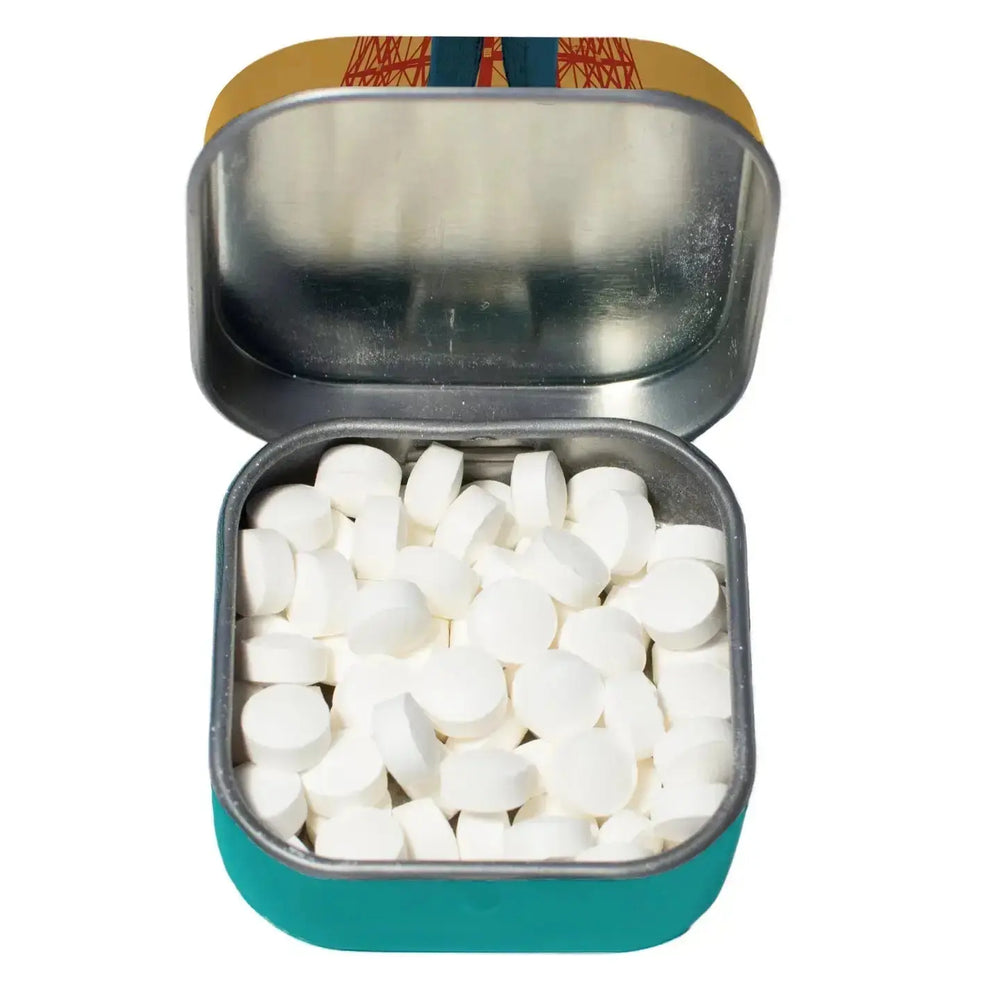 Nikola Tesla Experimints: Peppermint Mints Unemployed Philosophers Guild Ziya Blue