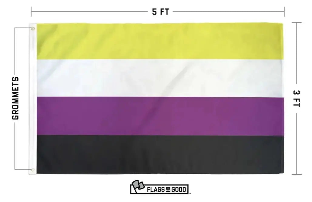 Nonbinary Pride Flag – Celebrate Your Spectrum Flags For Good Ziya Blue