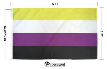 Nonbinary Pride Flag – Celebrate Your Spectrum Flags For Good Ziya Blue