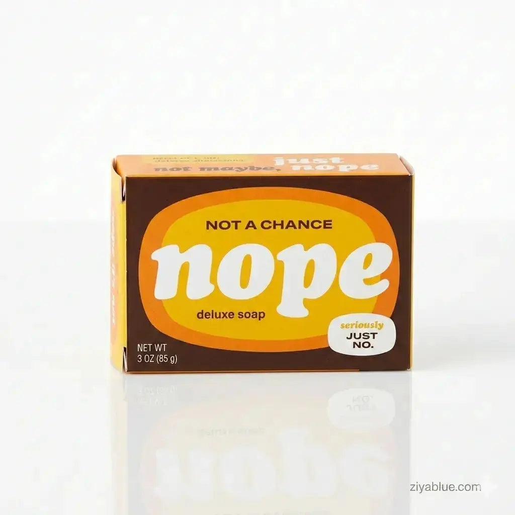 Nope Bar Soap: Novelty Gag Gift Whiskey River Ziya Blue