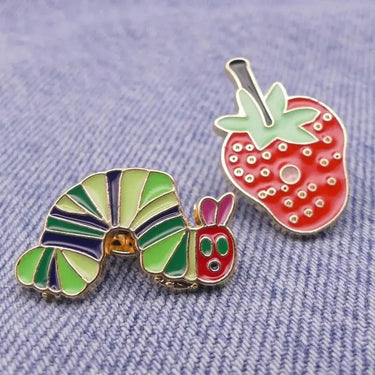 Nostalgic Strawberry and Hungry Caterpillar Pin Set Ziya Blue Ziya Blue