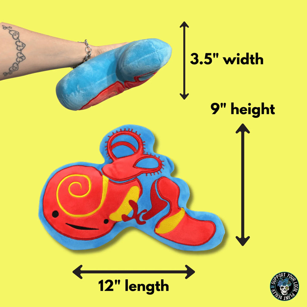 "Now Hear This" I Heart Guts Inner Ear Plush I Heart Guts Ziya Blue