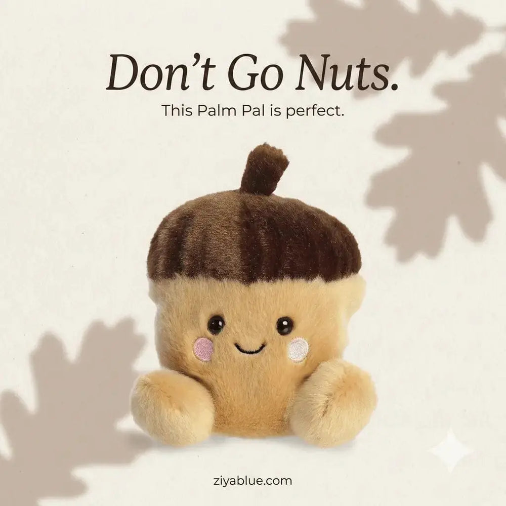 Oak Acorn Palm Pals – 5" Plush Aurora Ziya Blue