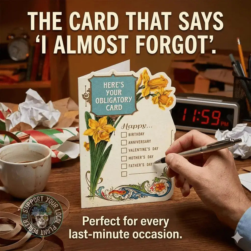 Obligatory Card Checklist Bad Betty Greeting Co. Ziya Blue