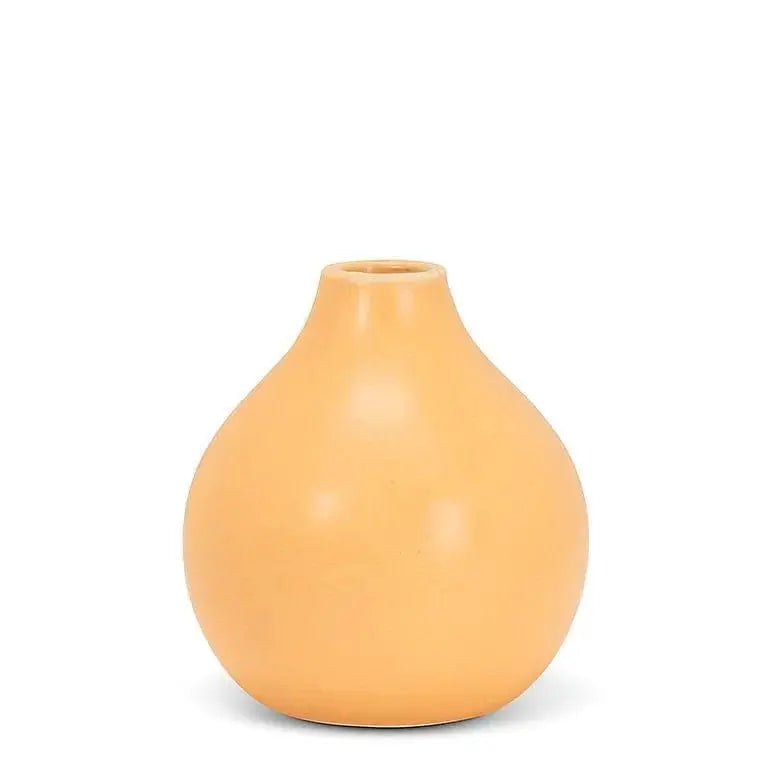 Ochre Matte Ceramic Vase (4") Abbott Ziya Blue