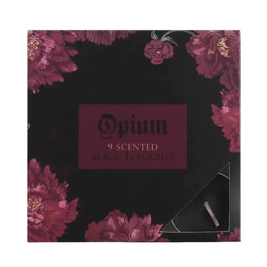 Opium Scented Black Tealights: Gothic Candles Something Different Ziya Blue