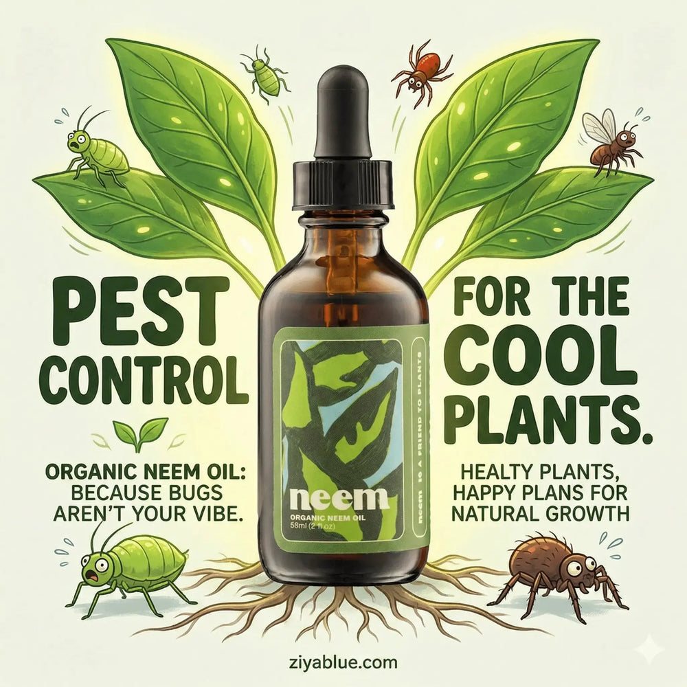 Organic Neem Oil | Nature's Ultimate Plant Protector Kelpy Ziya Blue