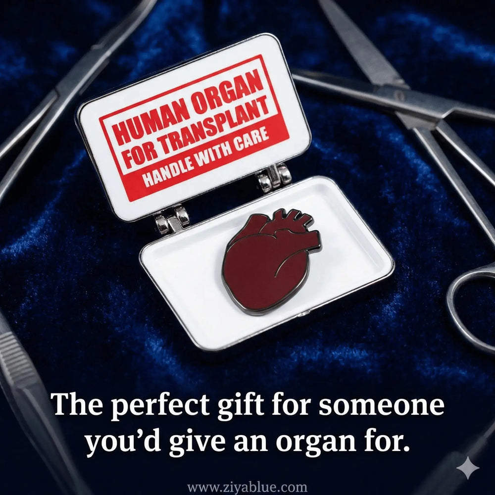 Organs on Ice Pin Set: The Ultimate Transplant Tribute 🫀🧊 Rad Girl Creations Ziya Blue