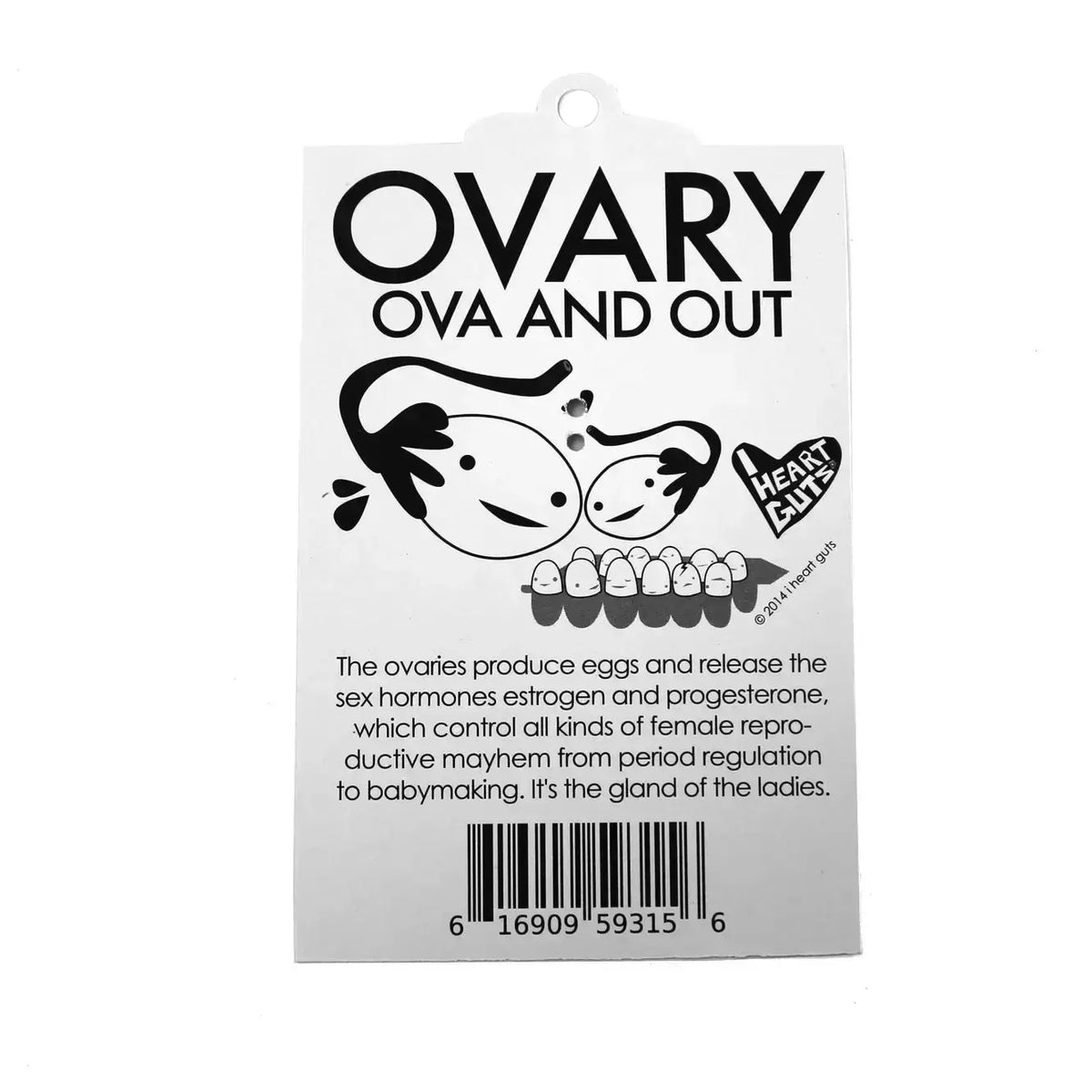 Ovary Keychain: Funny Anatomical Charm Ziya Blue Ziya Blue