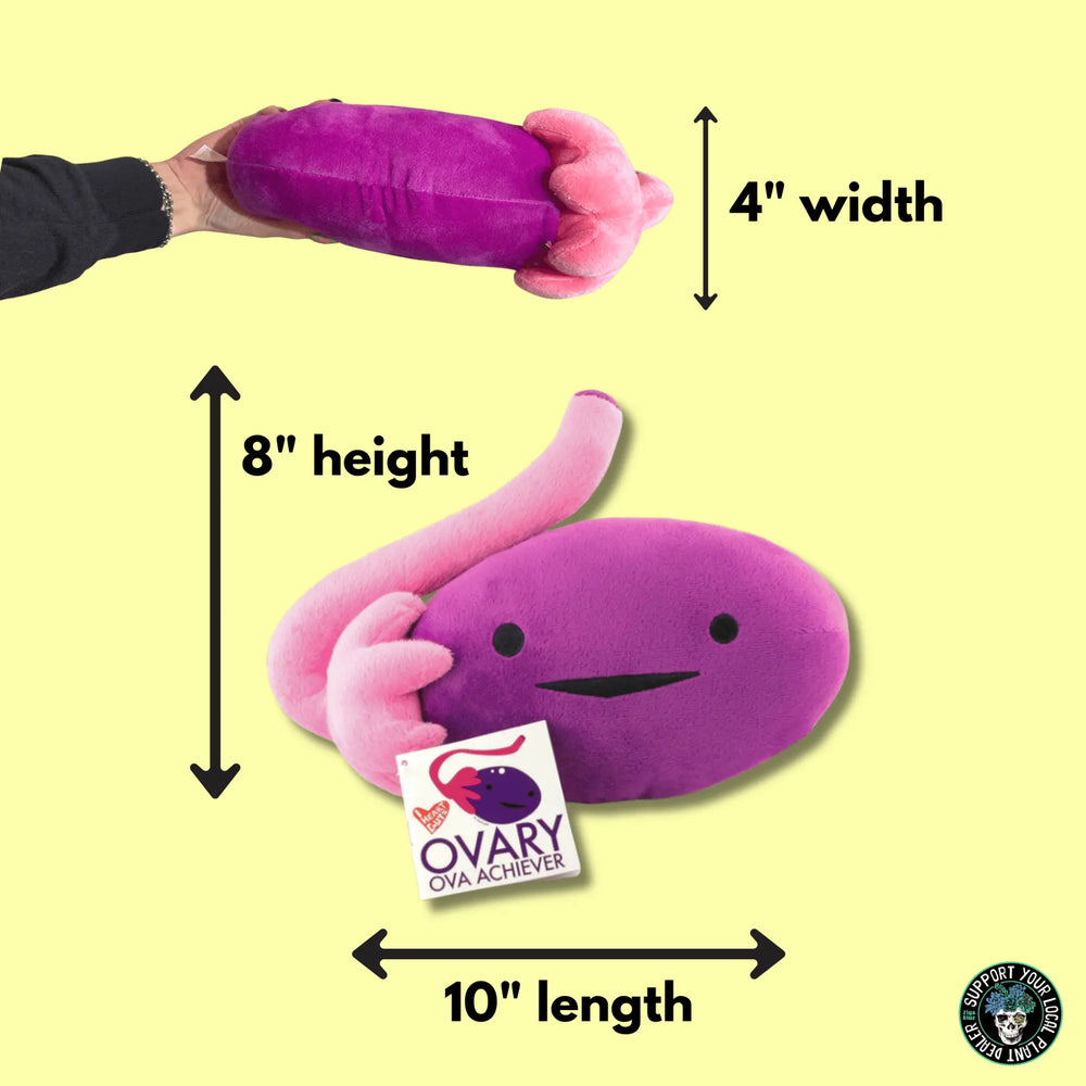 Ovary Plushie: Funny Anatomical Pillow I Heart Guts Ziya Blue