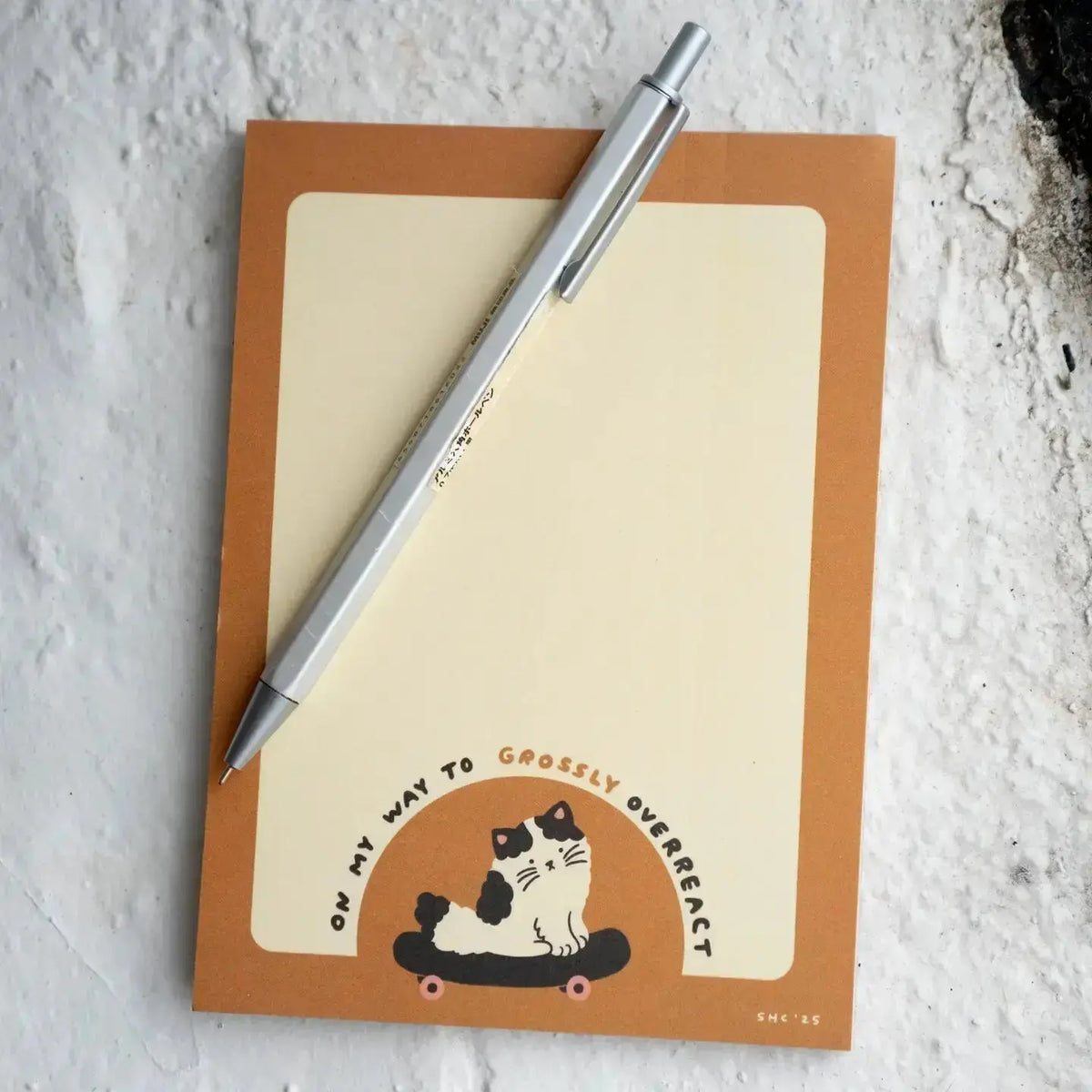 Overreact Notepad | Vibrant 4x5.5 Mini Stationery Stay Home Club Ziya Blue