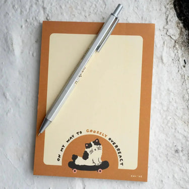 Overreact Notepad | Vibrant 4x5.5 Mini Stationery Stay Home Club Ziya Blue