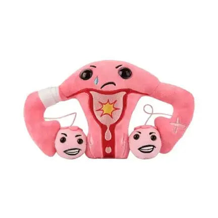 PMS Uterus Plush: Grumpy Menstrual Toy Giant Microbes Ziya Blue