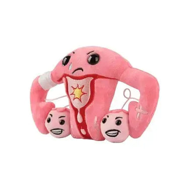 PMS Uterus Plush: Grumpy Menstrual Toy Giant Microbes Ziya Blue