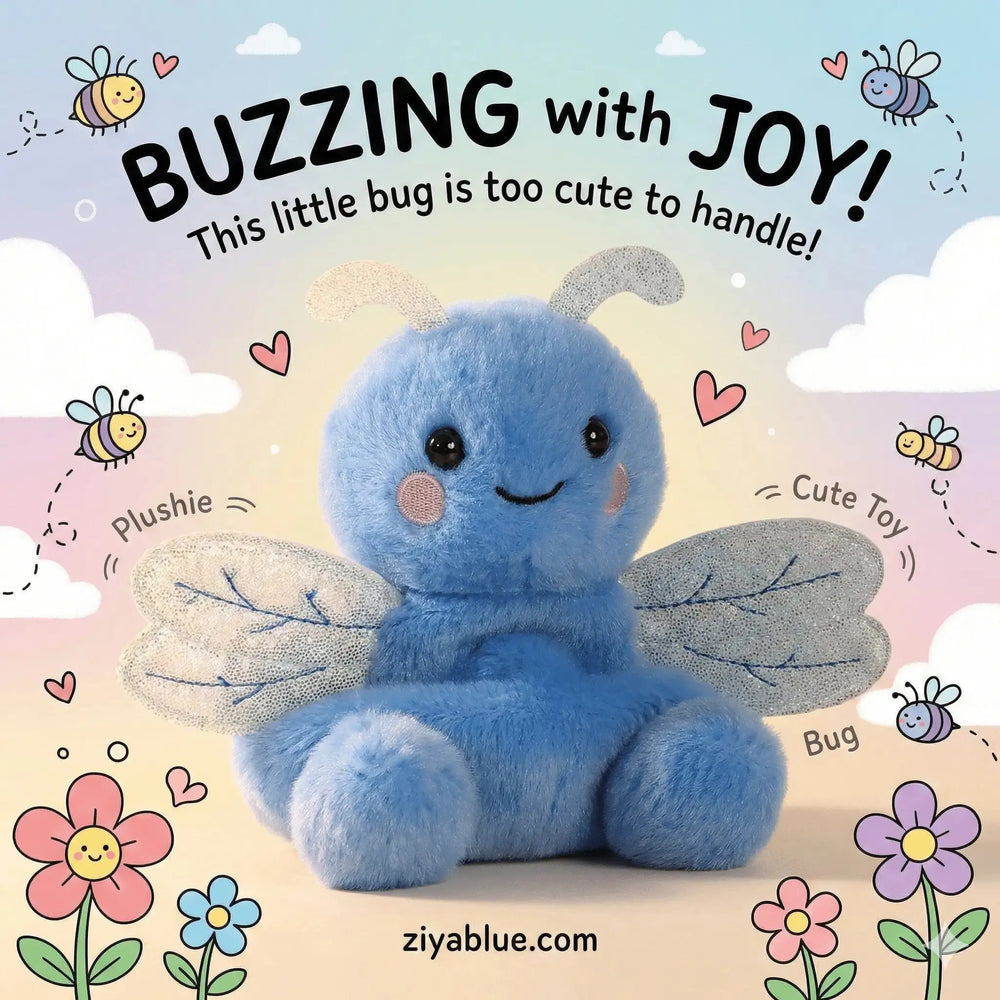 Palm Pals Dart Dragonfly | 5" Plush – The Tiny Winged Whirlwind Aurora Ziya Blue